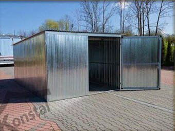 Plechova garaż 3x5 m pozinkovaný profil 30 x 30 mm