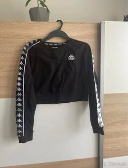 Kappa crop mikina M – pásiky na rukávoch, top stav