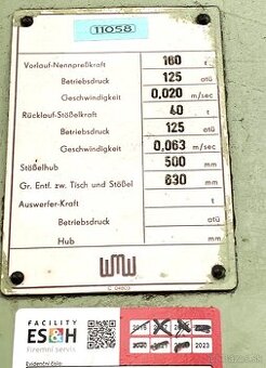 Lis hydraulický PYE 160