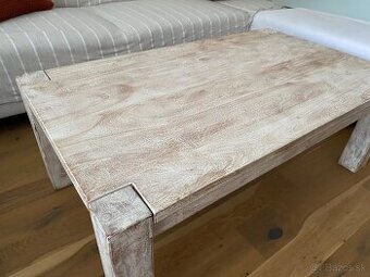 Konferenčný stolík WHITE WOOD z masívu