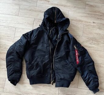 Pánska zimná bunda Alpha Industries, 2XL, farba tmavomodrá