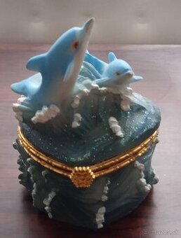 Retro šperkovnica delfíny