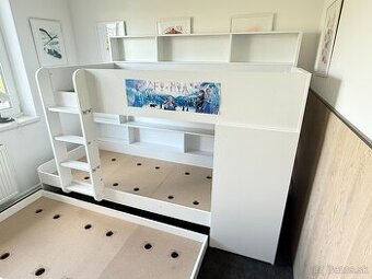 poschodová postel s úložným priestorom