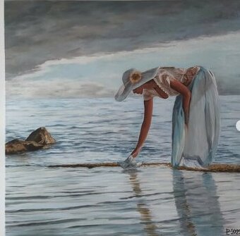 Ručne maľovaný obraz - olejomaľba - príroda