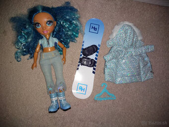 Rainbow high bábika barbie snowbord bunda čižmy - 1