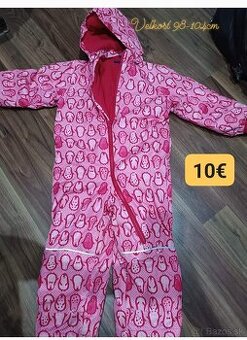 Dievčenská zimná nepremokavá kombinéza