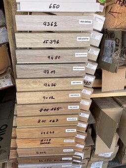 Podlahové lišty 250 cm nové +doplňky