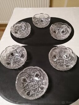 Kompotove misky krištáľ brúsený