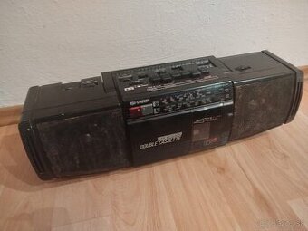 Retro rádiomagnetofón Sharp WQ-T222 (Twin Mechanism)