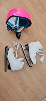 Dievčenské korčule na ľad + prilba