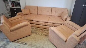 Darujem rozkladací gauč s 2 kreslami. Trebišov