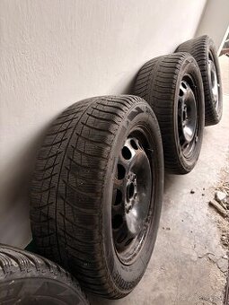 Zimné pneumatiky 205/55 R16 na plechových diskoch – 4 ks