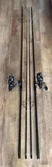 Kaprársky set: 2x prút Caperlan Xtrem-5 + navijaky + puzdro