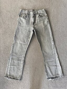 Zara Flared Washed Jeans Grey