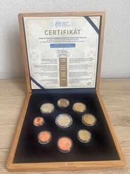 Sada Mincí OECD 2020 Proof NBS - drevená kazeta