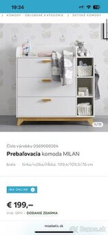 Komoda s prebalovacim pultom Milan (mobelix)