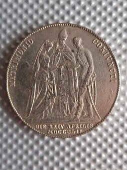 Stará strieborná minca zlatník 1854