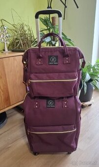 Cestovná taška na kolieskach s taškou na kufor - 1