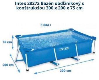 Intex Bazén obdĺžnikový 300 x 200 x 75