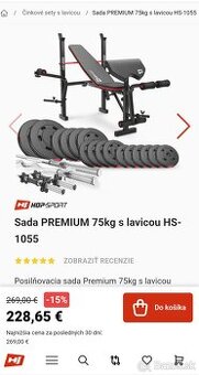 Činky a závažia lavička