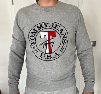 Pánska mikina Tommy Hilfiger sivá, veľkosť XL