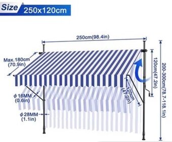 Vysúvacia markíza 120x250cm