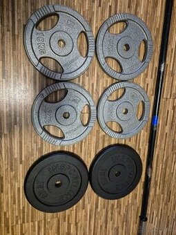 Kotuče Insportline 2x15kg -4x10kg Tyč170cm