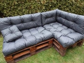Vankúše na dvoch paliet KPL 6ks 120 x 60 antracit