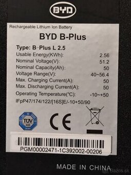 Baterie BYD Lit-Ion pre fotovoltaiku - 20 kWh