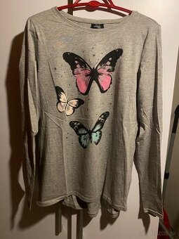 Nové dievčenské tenké tričko s dlhým rukávom