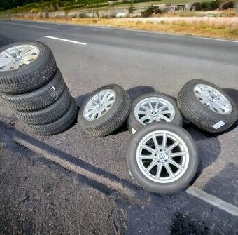 R17" alu kola 5x112 7,5jx17 et27 pneu 80%