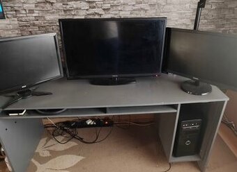 Komplett PC szett + 2 monitor + LCD TV