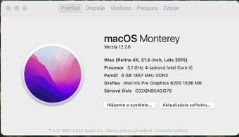 Apple iMac 21.5" Retina 4K (model Late 2015)