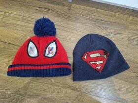 Zimné čiapky Spiderman a Superman
