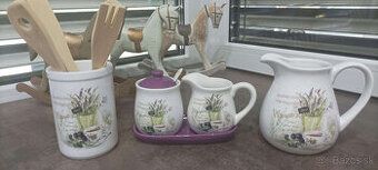 Porcelánový set - levanduľa