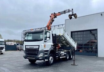 DAF CF460 Trojstranný sklapač s hydraulickou rukou EURO6