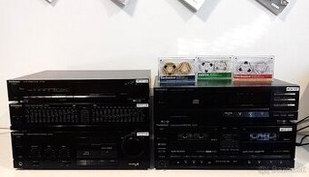 BLACK MIDI system = stylova zostava 5x TECHNICS, JAPAN, M01