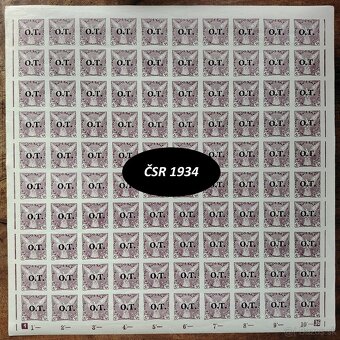 Poštové známky, filatelia: Vzácnejšie archy, bloky a aršíky