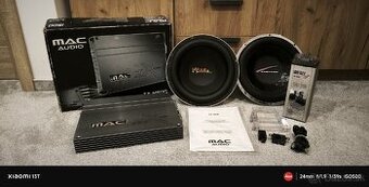 MAC Zx 4500 zosilňovač + 2× subwoofer + 1.5F kondenzátor