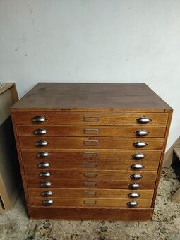 Industriálna komoda dubova