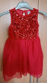 Červené dievčenské šaty 104