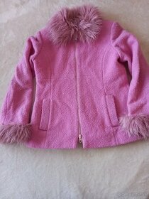 Dievčenský kabát ružový