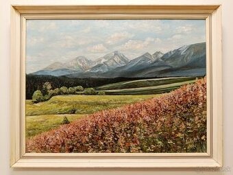 Obraz Antonín Štolc, Vysoké Tatry 1968, olej na desce 70x90