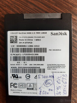 SSD 128GB SanDisk X400 2,5" SATA3
