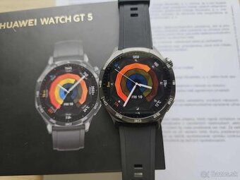 Huawei Watch GT 5 46mm Active Black - cierne,top stav,zaruka