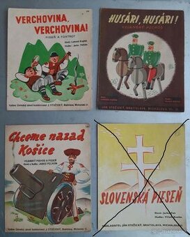 Slovenský štat- predám dobove noty-piesne,rozne..Pochody HG,