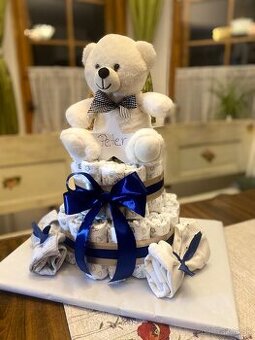 Plienková torta pre chlapčeka