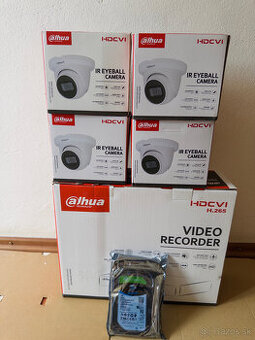 📹 Predám nový kamerový set Dahua – 4x kamera + rekordér+HDD