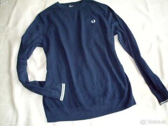Fred Perry pánsky sveter tmavomodrý bavlna XL