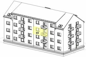 Na predaj nové byty 2+kk na 3.NP s balkónom a parkovaním - 1
